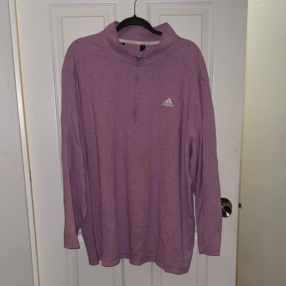 Adidas Lavender Quarter-Zip Top